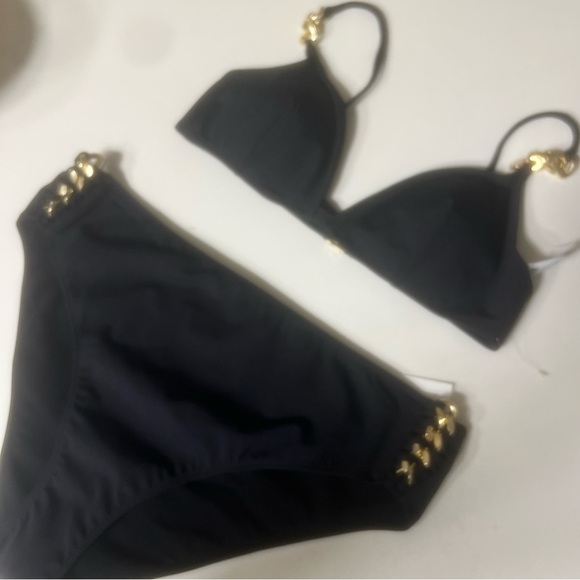 Stella McCartney Chain-link Triangle Top Falabella Chain Bikini 2 Piece NWOT - Picture 2 of 13